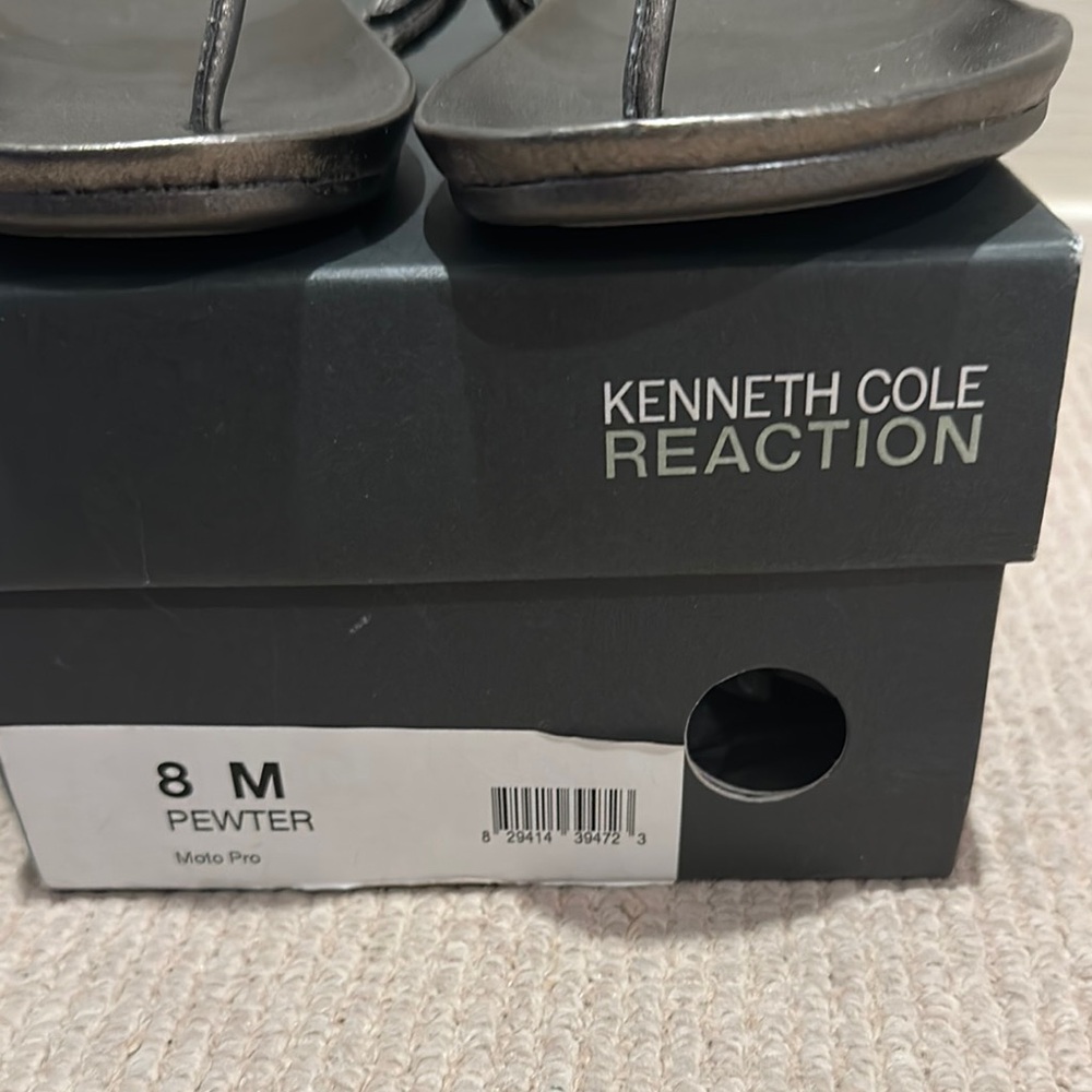 Kenneth Cole Reaction Pewter Sandals - Picture 2 of 5